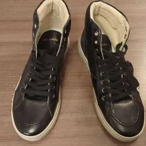 1971 BAD LIEUTENANT ハイカットスニーカー 黒 Saint Laurent Black 'bad Lieutenant' Joe Mid-top Sneakers